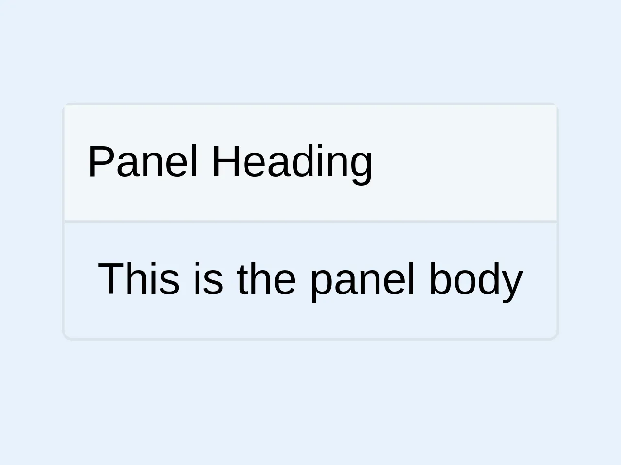 Bootstrap style panel