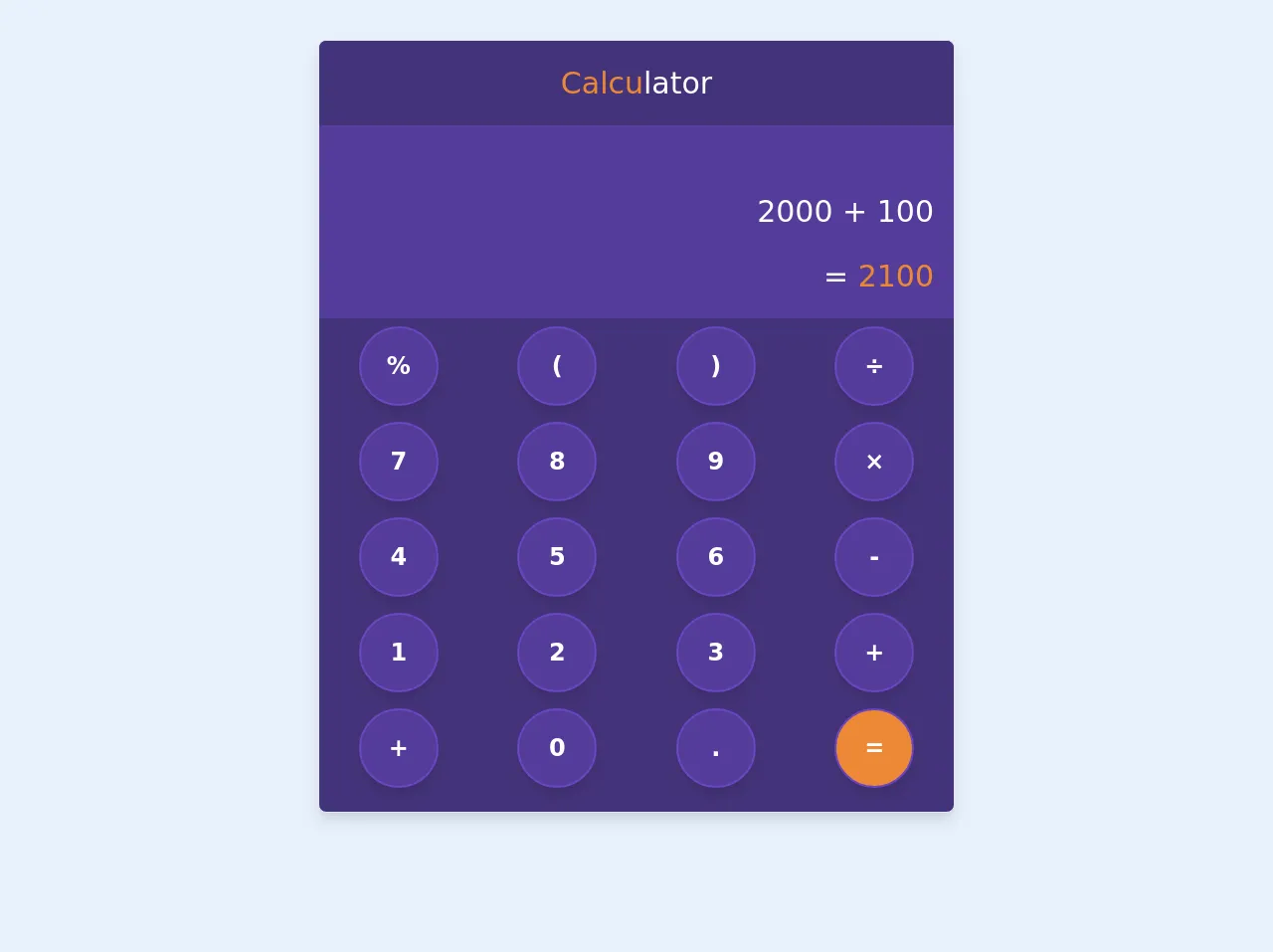 Calculator in TailwindCSS