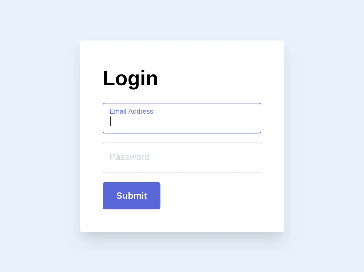 Cool Text Inputs and Login