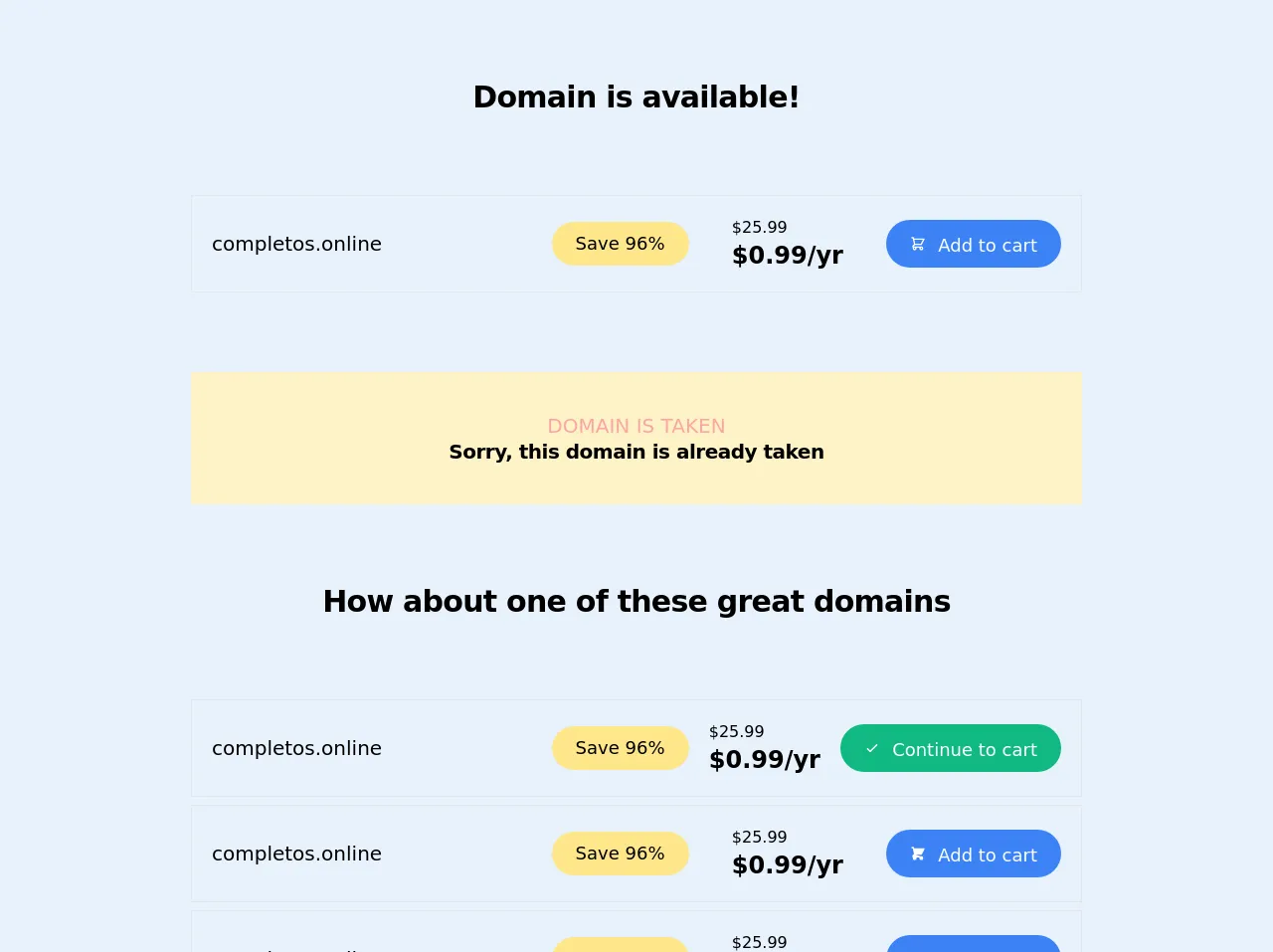 Domain list