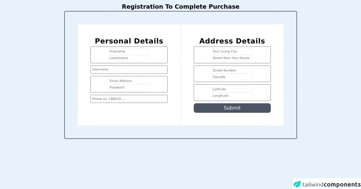 E-Commerce Registration Page