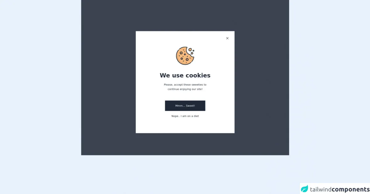 Free Tailwind CSS Cookies Component