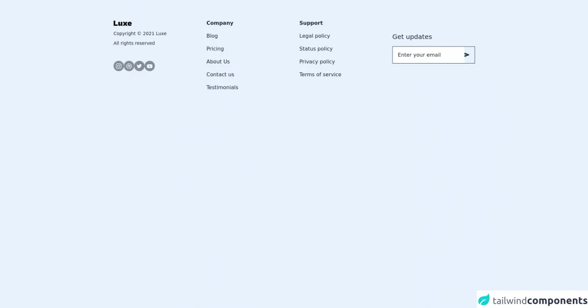 Free Tailwind CSS Footers Component