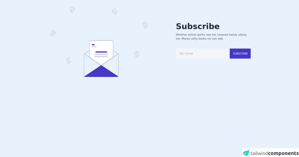 Free Tailwind CSS Newsletter Component