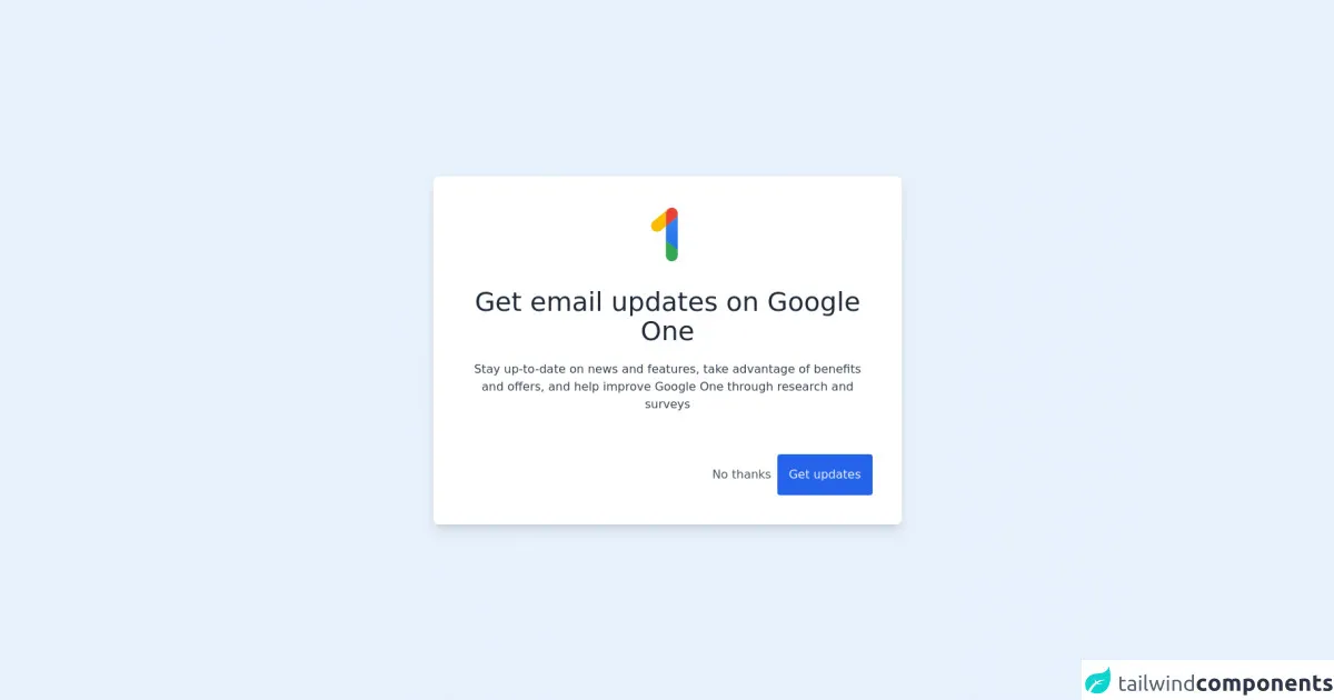 Google One - Get Update Card