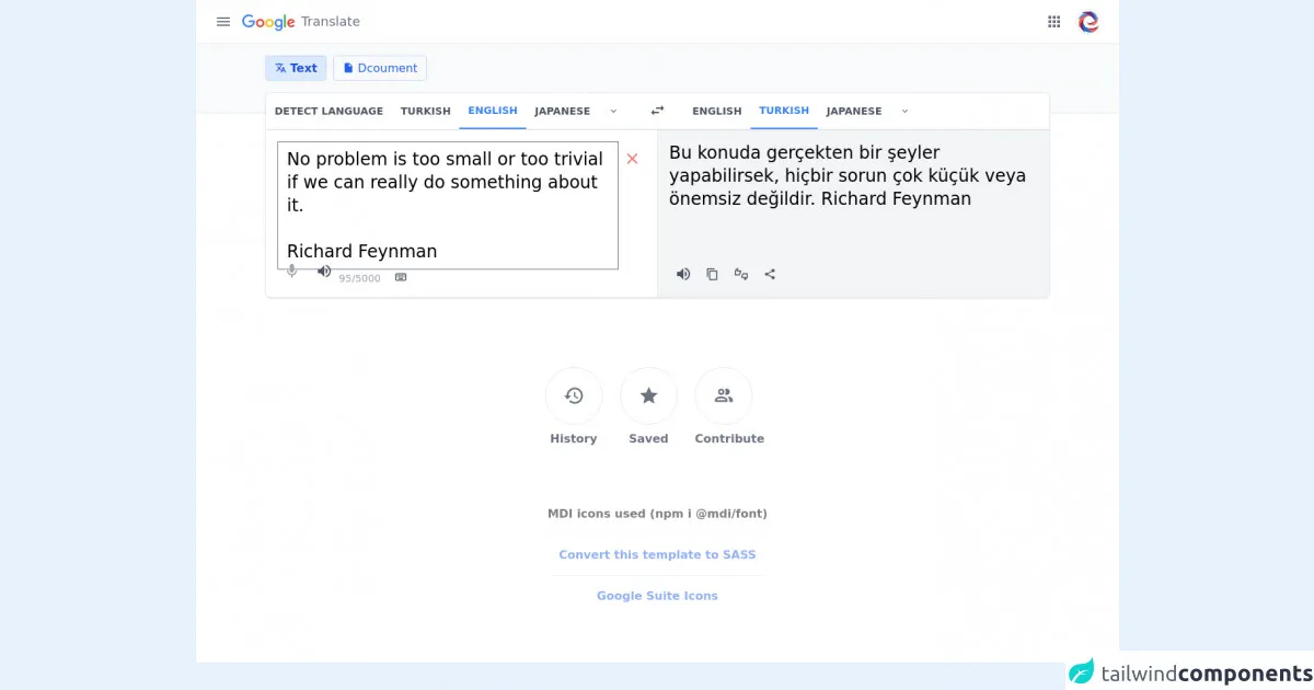 Google Translate Clone Template