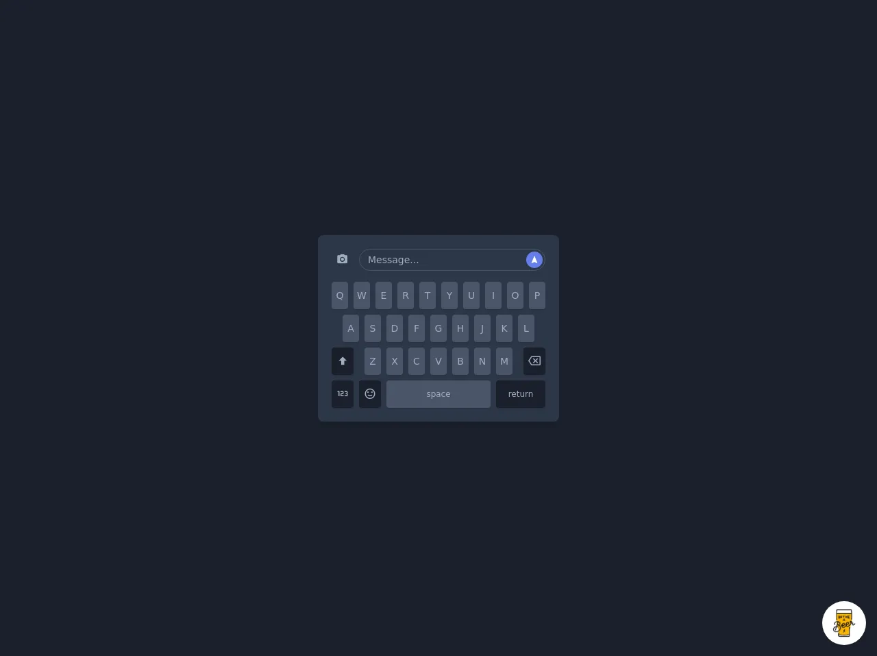 iOS Keyboard Clone (Dark Mode)