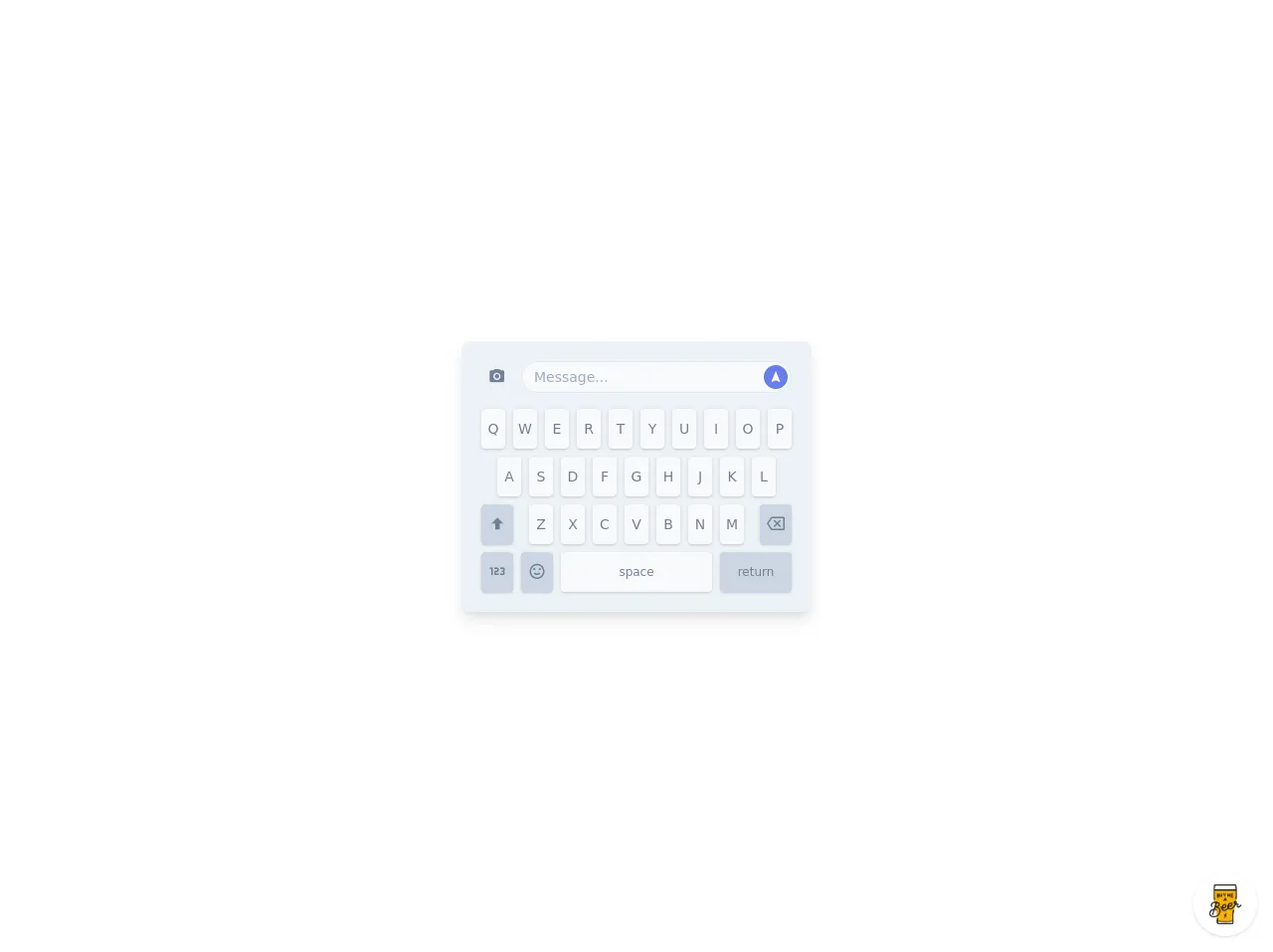 iOS Keyboard Clone (Light Mode)