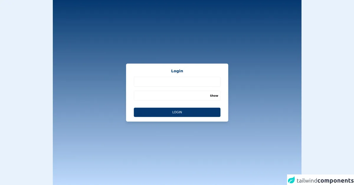Login form with hide/show password using AlpineJS