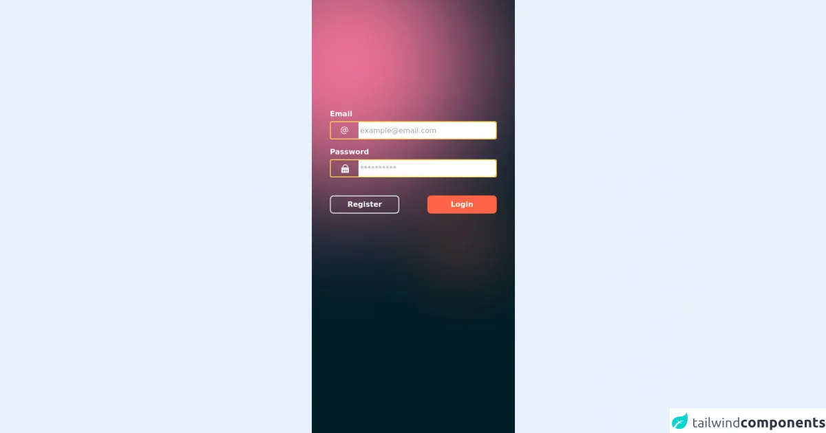 Mobile Login Page