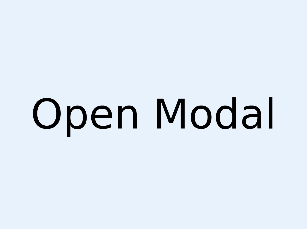 Modal with JavaScript