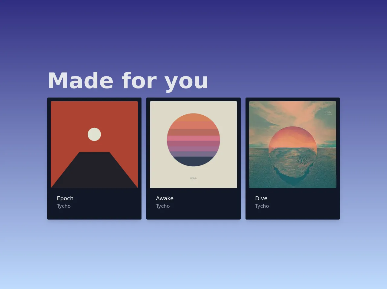 Music player cards