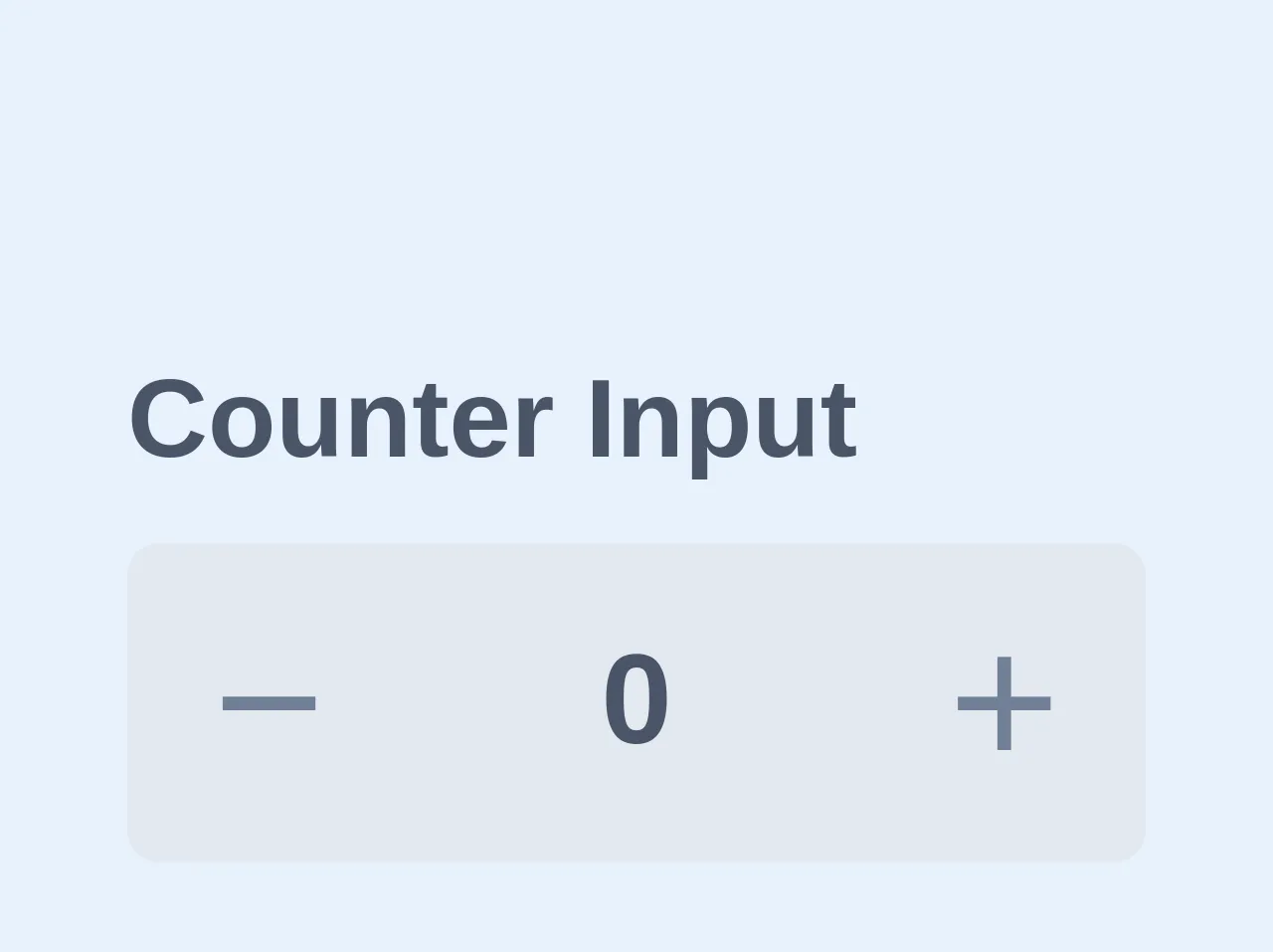Input Number  / Counter