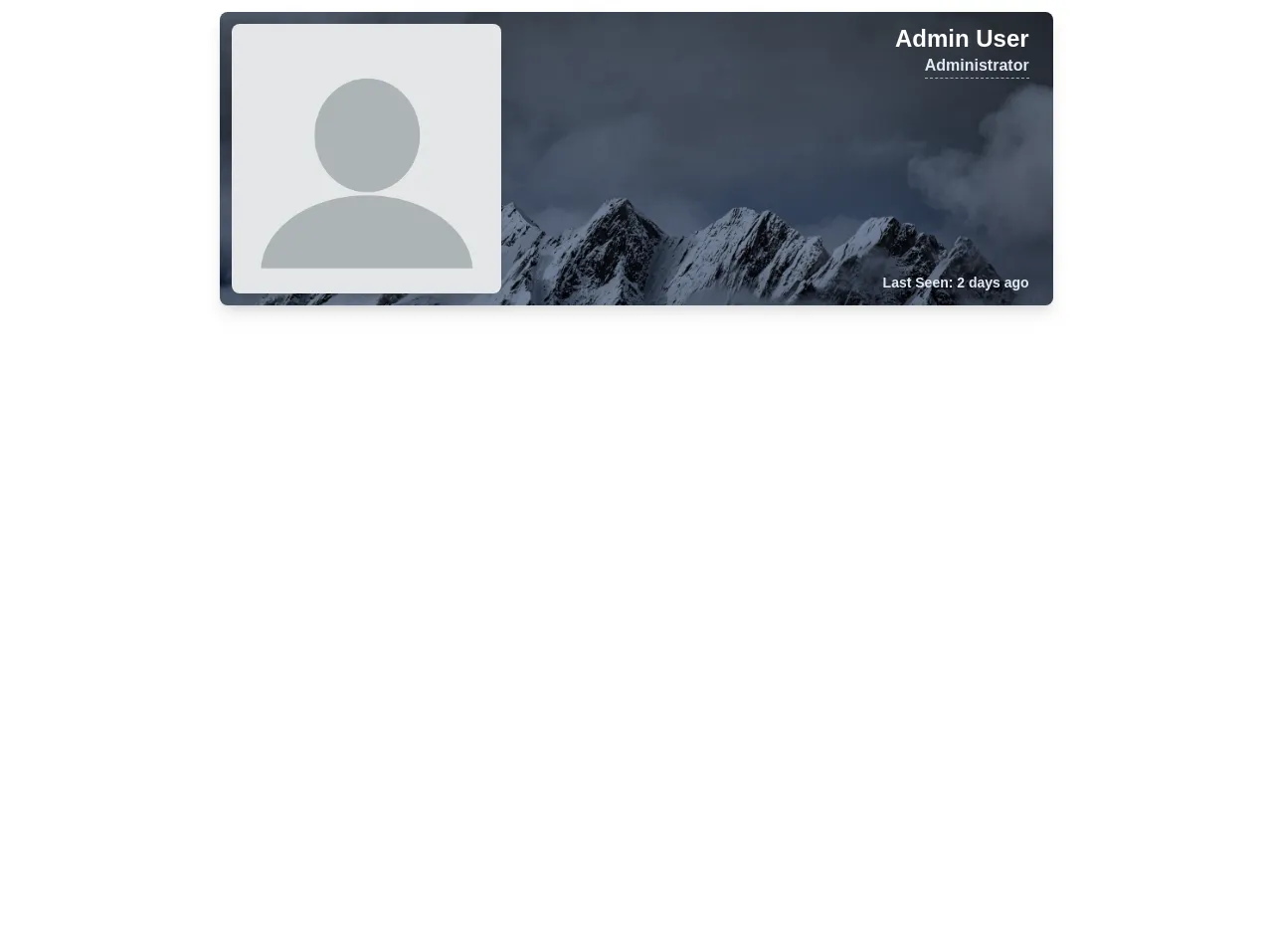 Profile Card With Image Background