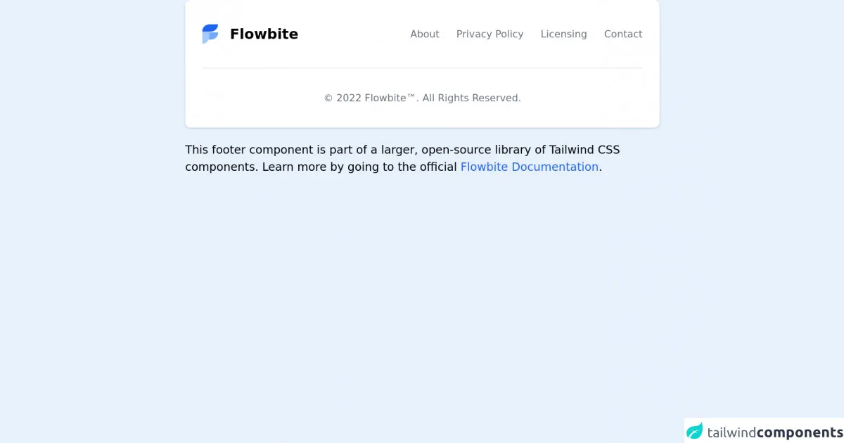Tailwind CSS Footer Logo