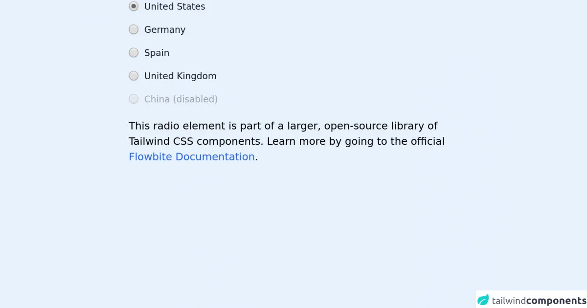 Tailwind CSS radio