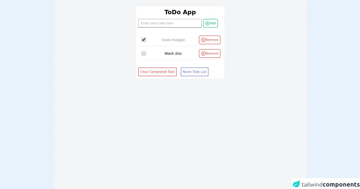 ToDo List App - Ui