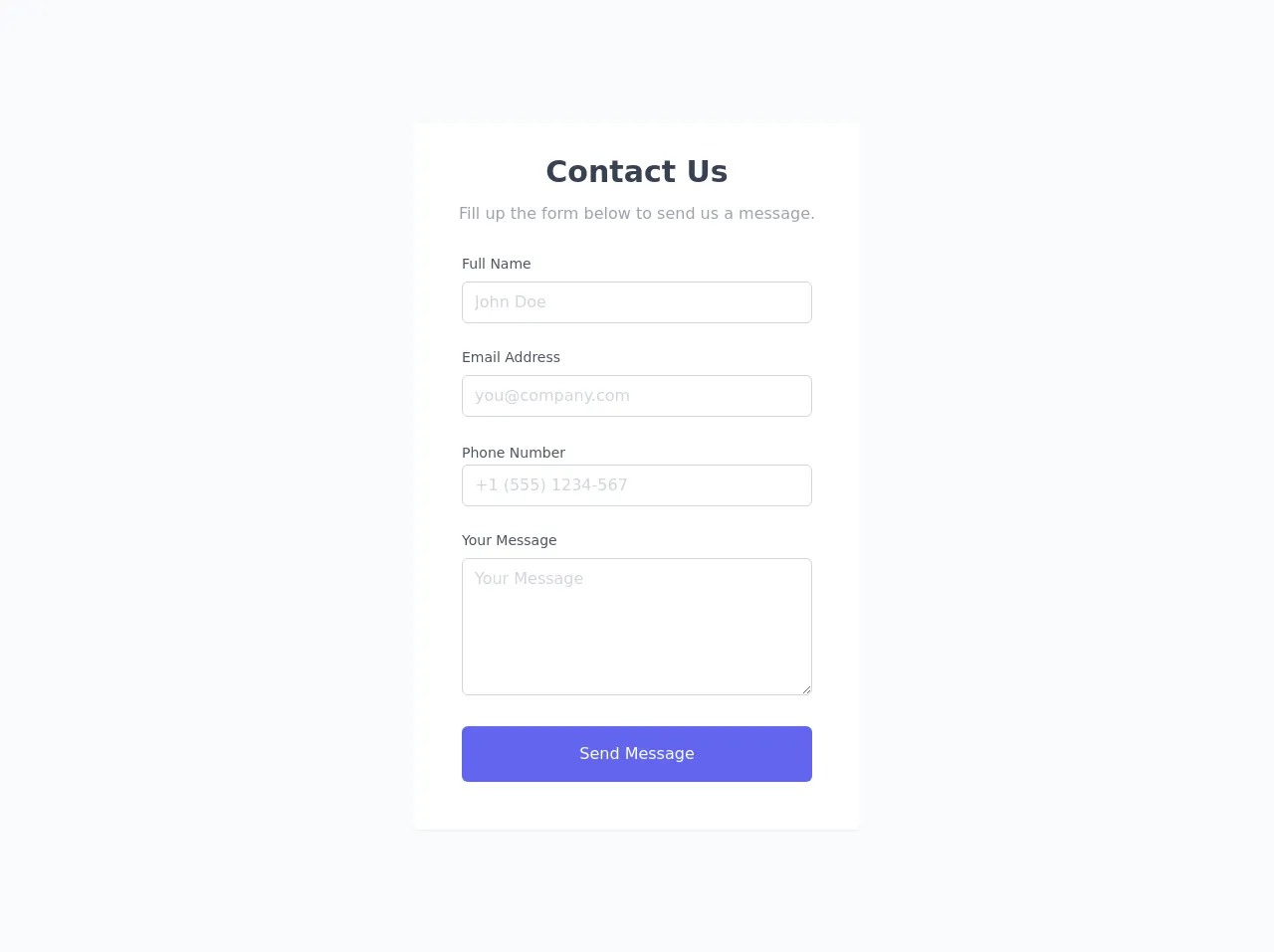 Working Contact Form (send email without Backend server)